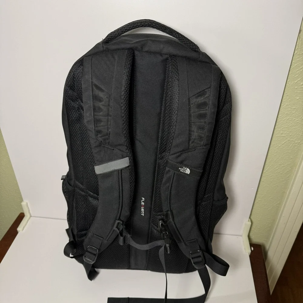 The North Face Connector Backpack Black Laptop Bag Globe Life Logo Padded